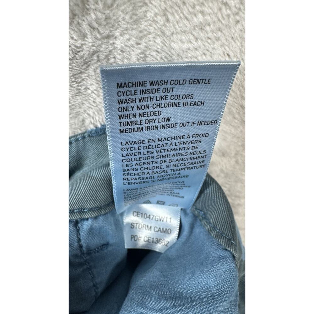 Current Elliott NEW The Bayonette Cargo Pant Jean Women 26 Blue Storm Camo Ankle - Picture 13 of 13